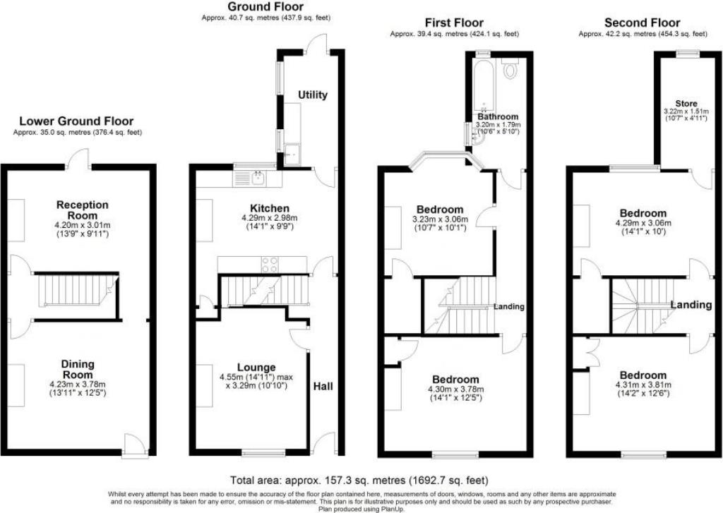 Lot: 52 - VACANT FOUR STOREY PROPERTY WITH POTENTIAL - Floorplan